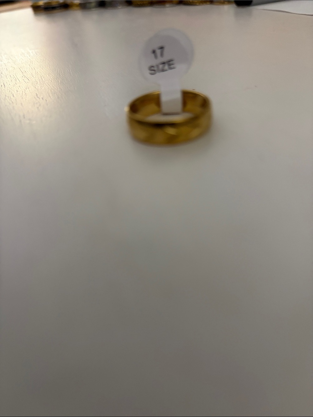 Gold Tone Women's Band Ring - Size 17
